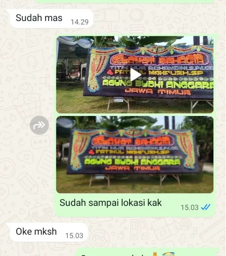 Pengiriman Papan Bunga Lingga