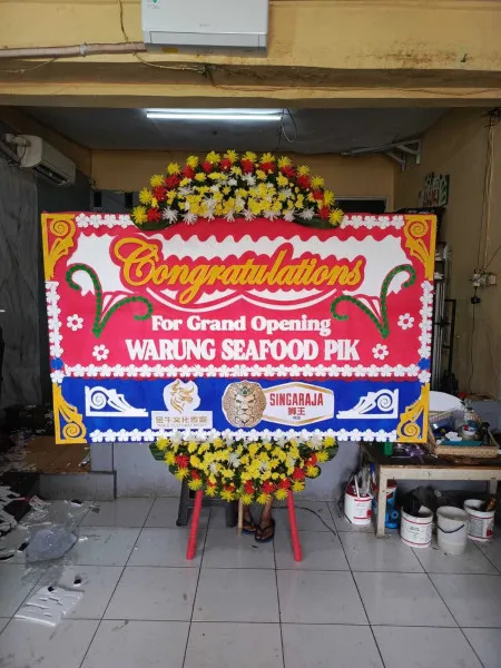Papan Bunga Ucapan Selamat Lingga